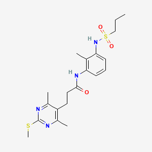 3-[4,6-dimethyl-2-(methylsulfanyl)pyrimidin-5-yl]-N-[2-methyl-3-(propane-1-sulfonamido)phenyl]propanamide