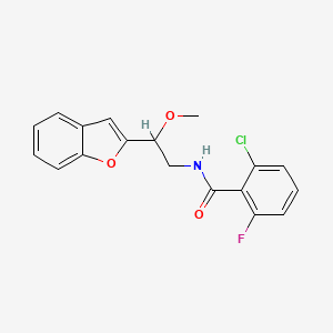 N-(2-(benzofuran-2-yl)-2-methoxyethyl)-2-chloro-6-fluorobenzamide