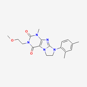 molecular formula C19H23N5O3 B2780893 8-(2,4-dimethylphenyl)-3-(2-methoxyethyl)-1-methyl-7,8-dihydro-1H-imidazo[2,1-f]purine-2,4(3H,6H)-dione CAS No. 941900-28-3