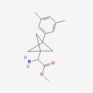 Methyl 2-amino-2-[3-(3,5-dimethylphenyl)-1-bicyclo[1.1.1]pentanyl]acetate