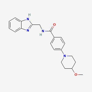 molecular formula C21H24N4O2 B2780900 N-((1H-苯并[d]咪唑-2-基)甲基)-4-(4-甲氧基哌啶-1-基)苯甲酰胺 CAS No. 2034353-07-4