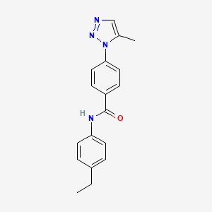 molecular formula C18H18N4O B2780903 N-(4-ethylphenyl)-4-(5-methyl-1H-1,2,3-triazol-1-yl)benzamide CAS No. 915891-47-3