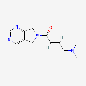 molecular formula C12H16N4O B2780907 (E)-1-(5,7-Dihydropyrrolo[3,4-d]pyrimidin-6-yl)-4-(dimethylamino)but-2-en-1-one CAS No. 2249695-43-8