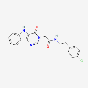 molecular formula C20H17ClN4O2 B2780913 N-(4-chlorophenethyl)-2-(4-oxo-4,5-dihydro-3H-pyrimido[5,4-b]indol-3-yl)acetamide CAS No. 1189932-21-5