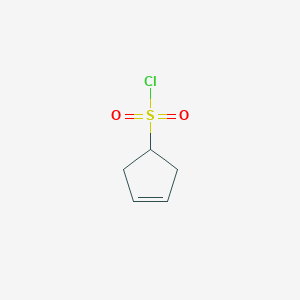 molecular formula C5H7ClO2S B2780917 Cyclopent-3-ene-1-sulfonyl chloride CAS No. 2353567-49-2