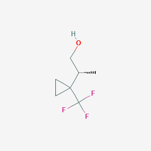molecular formula C7H11F3O B2780929 (2R)-2-[1-(Trifluoromethyl)cyclopropyl]propan-1-ol CAS No. 2248209-71-2