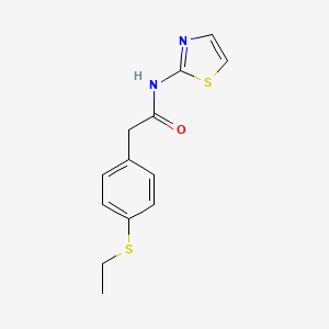 molecular formula C13H14N2OS2 B2780930 2-(4-(ethylthio)phenyl)-N-(thiazol-2-yl)acetamide CAS No. 941930-40-1