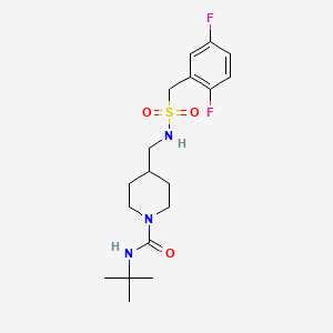 N-(tert-butyl)-4-(((2,5-difluorophenyl)methylsulfonamido)methyl)piperidine-1-carboxamide