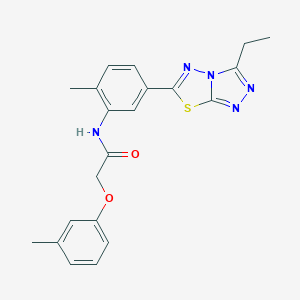 N-[5-(3-ethyl[1,2,4]triazolo[3,4-b][1,3,4]thiadiazol-6-yl)-2-methylphenyl]-2-(3-methylphenoxy)acetamide