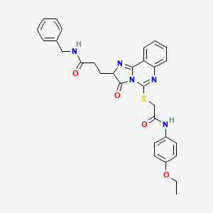 molecular formula C30H29N5O4S B2780998 N-benzyl-3-[5-({[(4-ethoxyphenyl)carbamoyl]methyl}sulfanyl)-3-oxo-2H,3H-imidazo[1,2-c]quinazolin-2-yl]propanamide CAS No. 1037222-86-8