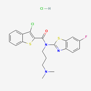 3-chloro-N-(3-(dimethylamino)propyl)-N-(6-fluorobenzo[d]thiazol-2-yl)benzo[b]thiophene-2-carboxamide hydrochloride