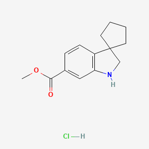 Methyl spiro[1,2-dihydroindole-3,1'-cyclopentane]-6-carboxylate;hydrochloride