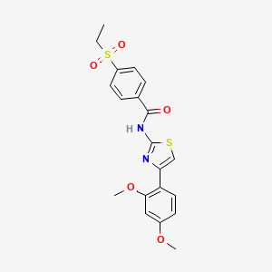 B2781009 N-(4-(2,4-dimethoxyphenyl)thiazol-2-yl)-4-(ethylsulfonyl)benzamide CAS No. 941999-00-4