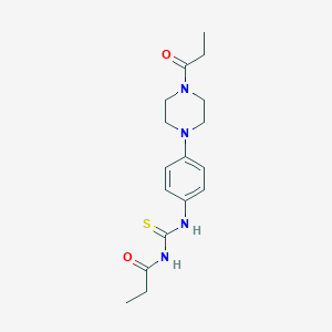 N-{[4-(4-propanoylpiperazin-1-yl)phenyl]carbamothioyl}propanamide
