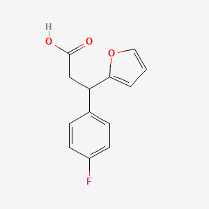 3-(4-Fluorophenyl)-3-(furan-2-yl)propanoic acid
