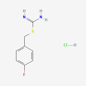 molecular formula C8H10ClFN2S B2781023 4-Fluorobenzyl carbamimidothioate hydrochloride CAS No. 122305-64-0