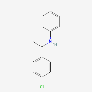 molecular formula C14H14ClN B2781028 N-[1-(4-氯苯基)乙基]苯胺 CAS No. 92252-92-1