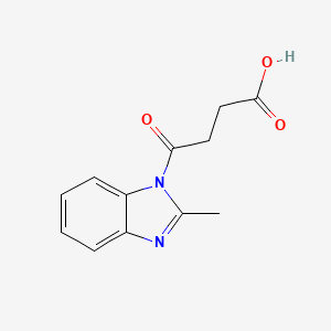 molecular formula C12H12N2O3 B2781029 4-(2-Methyl-benzoimidazol-1-yl)-4-oxo-butyric acid CAS No. 305347-03-9