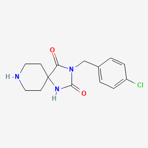 molecular formula C14H16ClN3O2 B2781035 3-(4-Chlorobenzyl)-1,3,8-triazaspiro[4.5]decane-2,4-dione CAS No. 1092277-60-5