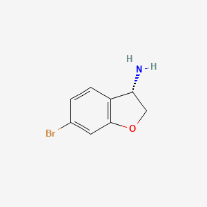 molecular formula C8H8BrNO B2781043 (3S)-6-Bromo-2,3-dihydrobenzo[b]furan-3-ylamine CAS No. 1228568-69-1
