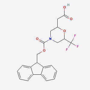 2-[4-(9H-Fluoren-9-ylmethoxycarbonyl)-6-(trifluoromethyl)morpholin-2-yl]acetic acid