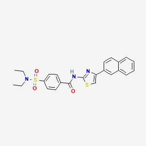 molecular formula C24H23N3O3S2 B2781051 4-(N,N-diethylsulfamoyl)-N-(4-(naphthalen-2-yl)thiazol-2-yl)benzamide CAS No. 306289-65-6