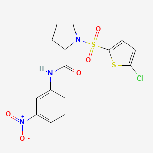 1-((5-chlorothiophen-2-yl)sulfonyl)-N-(3-nitrophenyl)pyrrolidine-2-carboxamide