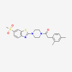 B2781056 2-(2,4-Dimethylphenyl)-1-(4-(6-(methylsulfonyl)benzo[d]thiazol-2-yl)piperazin-1-yl)ethanone CAS No. 941962-14-7