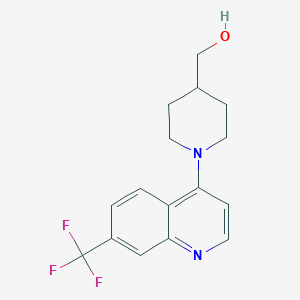 molecular formula C16H17F3N2O B2781058 {1-[7-(Trifluoromethyl)quinolin-4-yl]piperidin-4-yl}methanol CAS No. 2415454-65-6