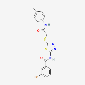 3-bromo-N-(5-((2-oxo-2-(p-tolylamino)ethyl)thio)-1,3,4-thiadiazol-2-yl)benzamide