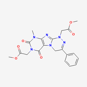 methyl 2-{7-[(methoxycarbonyl)methyl]-9-methyl-6,8-dioxo-3-phenyl-5,7,9-trihyd ro-4H-1,2,4-triazino[4,3-h]purinyl}acetate