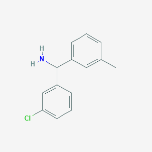 (3-Chlorophenyl)(3-methylphenyl)methanamine