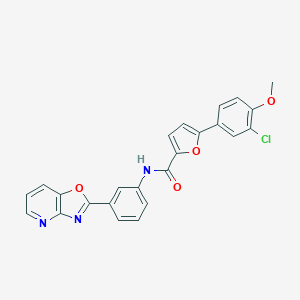 5-(3-chloro-4-methoxyphenyl)-N-(3-[1,3]oxazolo[4,5-b]pyridin-2-ylphenyl)-2-furamide