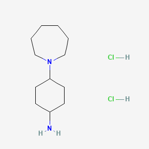 molecular formula C12H26Cl2N2 B2781101 (4-Azepan-1-ylcyclohexyl)amine dihydrochloride CAS No. 1230100-72-7