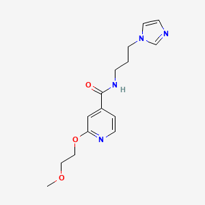 molecular formula C15H20N4O3 B2781112 N-(3-(1H-imidazol-1-yl)propyl)-2-(2-methoxyethoxy)isonicotinamide CAS No. 2034274-02-5