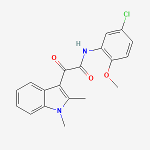 molecular formula C19H17ClN2O3 B2781116 N-(5-chloro-2-methoxyphenyl)-2-(1,2-dimethyl-1H-indol-3-yl)-2-oxoacetamide CAS No. 862831-80-9