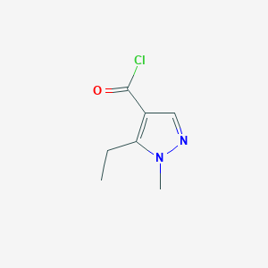 molecular formula C7H9ClN2O B2781118 5-Ethyl-1-methylpyrazole-4-carbonyl chloride CAS No. 1554253-93-8