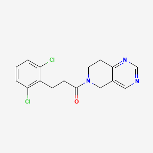 molecular formula C16H15Cl2N3O B2781126 3-(2,6-dichlorophenyl)-1-(7,8-dihydropyrido[4,3-d]pyrimidin-6(5H)-yl)propan-1-one CAS No. 1797869-31-8