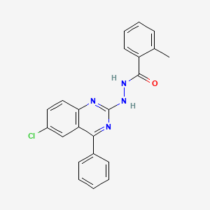 molecular formula C22H17ClN4O B2781127 N'-(6-chloro-4-phenylquinazolin-2-yl)-2-methylbenzohydrazide CAS No. 329786-80-3