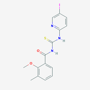 N-[(5-iodopyridin-2-yl)carbamothioyl]-2-methoxy-3-methylbenzamide