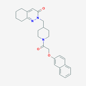 2-[[1-(2-Naphthalen-2-yloxyacetyl)piperidin-4-yl]methyl]-5,6,7,8-tetrahydrocinnolin-3-one