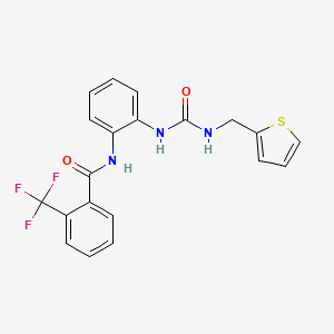 N-(2-(3-(thiophen-2-ylmethyl)ureido)phenyl)-2-(trifluoromethyl)benzamide
