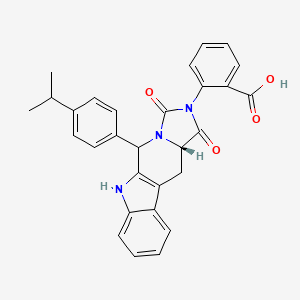 2-[(11aS)-1,3-dioxo-5-[4-(propan-2-yl)phenyl]-5,6,11,11a-tetrahydro-1H-imidazo[1',5':1,6]pyrido[3,4-b]indol-2(3H)-yl]benzoic acid