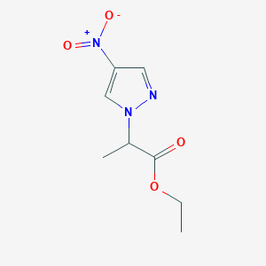 molecular formula C8H11N3O4 B2781161 ethyl 2-(4-nitro-1H-pyrazol-1-yl)propanoate CAS No. 1005576-81-7