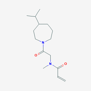 molecular formula C15H26N2O2 B2781168 N-Methyl-N-[2-oxo-2-(4-propan-2-ylazepan-1-yl)ethyl]prop-2-enamide CAS No. 2201162-64-1