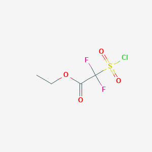 molecular formula C4H5ClF2O4S B2781175 乙酸乙酯 2-氯磺酰-2,2-二氟乙酸酯 CAS No. 18328-81-9