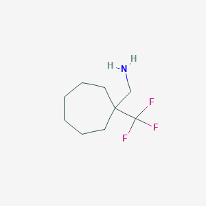 molecular formula C9H16F3N B2781181 [1-(三氟甲基)环庚基]甲胺 CAS No. 1936210-56-8