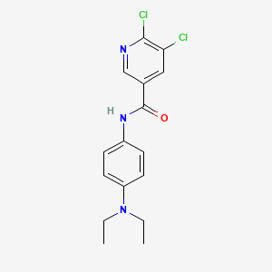 molecular formula C16H17Cl2N3O B2781190 5,6-dichloro-N-[4-(diethylamino)phenyl]pyridine-3-carboxamide CAS No. 848181-52-2