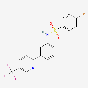 molecular formula C18H12BrF3N2O2S B2781196 4-bromo-N-{3-[5-(trifluoromethyl)pyridin-2-yl]phenyl}benzene-1-sulfonamide CAS No. 1092346-17-2