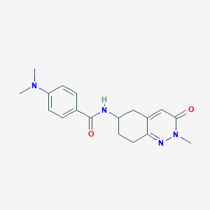 molecular formula C18H22N4O2 B2781199 4-(dimethylamino)-N-(2-methyl-3-oxo-2,3,5,6,7,8-hexahydrocinnolin-6-yl)benzamide CAS No. 2034349-32-9